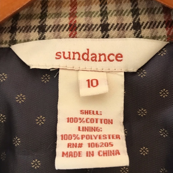 Sundance Plaid Cotton Blazer Size 10 - Picture 4 of 4